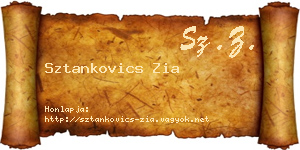 Sztankovics Zia névjegykártya